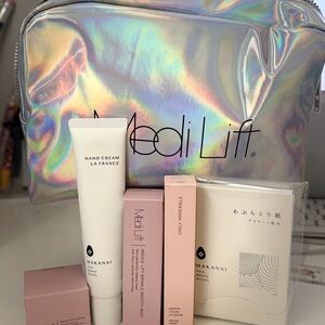 Skincare Collection with Pink and White Packaging